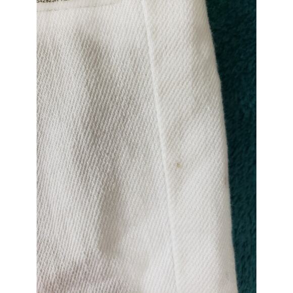 Levis Jeans Size 16 Womens White Pants Stretch Mid Rise Classic Capri Cuffed NWT - Picture 6 of 16